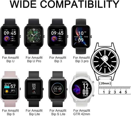 Vista 2 de Banda AK para Amazfit GTS 4 / GTS 4 Mini / GTS 3 / GTS 2 / GTS 2e / GTS 2 mini / GTS / GTR mini, correa deportiva de repuesto suave de 20 mm