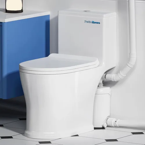 Vista 11 de 500MAX Upflush Macerating Toilet, Razor Sharp Grinder, 23ft Lift