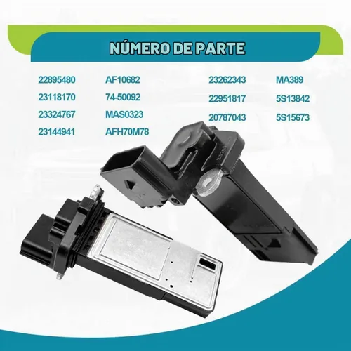 Vista 6 de Sensor de flujo de aire masivo compatible con vehículos Buick, Cadillac, Chevy y GMC 2012-2022, Enclave, Escalade, Impala, Silverado 1500, Sierra