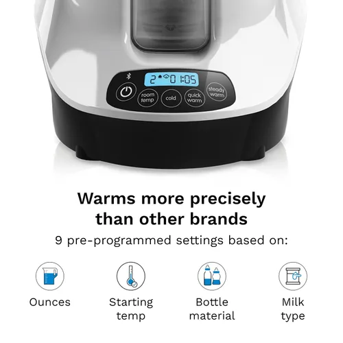 Vista 13 de Baby Brezza Calentador Inteligente de Biberones, Calentador de Leche Materna + Descongelador – Aplicación Gratuita - Diferentes Temperaturas