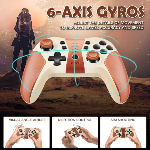 Vista 6 de Puning Control Switch Pro controlador inalámbrico compatible con Nintendo SwitchSwitch LiteSwitch OLED compatible