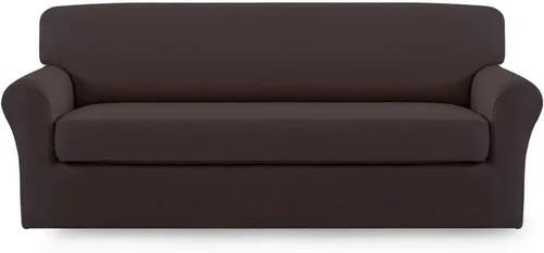 Vista 18 de Easy-Going - Funda elástica de microfibra de 2 piezas para sofá, funda suave de elastano, lavable, parte inferior elástica, protector para muebles