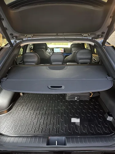 Vista 7 de Compatible con Kia EV6 2025-2022, cubierta de seguridad de carga trasera, pantalla de privacidad, cubierta de carga trasera retráctil, cubierta