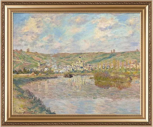 Vista 102 de IPIC - Reproducción artística de los lirios de agua de Claude Monet 1906, impresiones giclée coinciden con el marco dorado clásico, arte de pared
