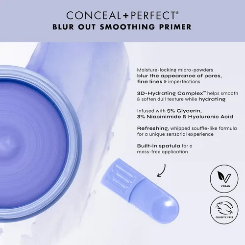 Vista 3 de Milani Conceal + Perfect Blur Out - Base hidratante suavizante, 0.74 onzas