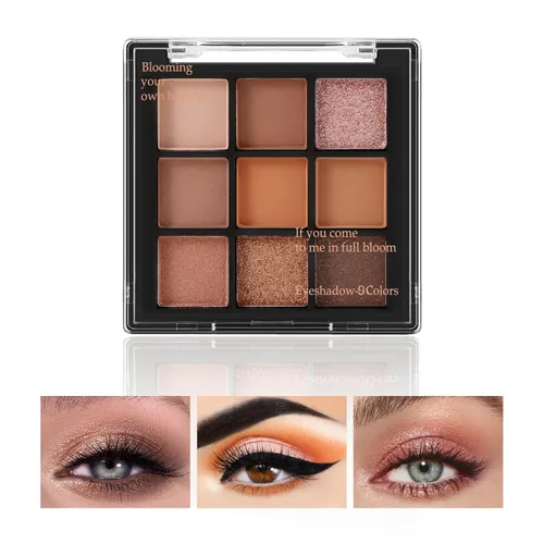 Vista 17 de Boobeen Paleta de sombras de ojos nude – maquillaje mate y brillante, polvo cremoso altamente pigmentado para sombra de ojos, crea un aspecto
