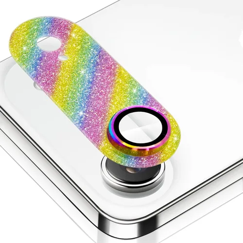 Vista 60 de Protector de Lente de Cámara para iPhone 14 / iPhone 14 Plus Película de Cubierta de Cámara de Metal, Vidrio Templado 9H, Antiarañazos, Compatible