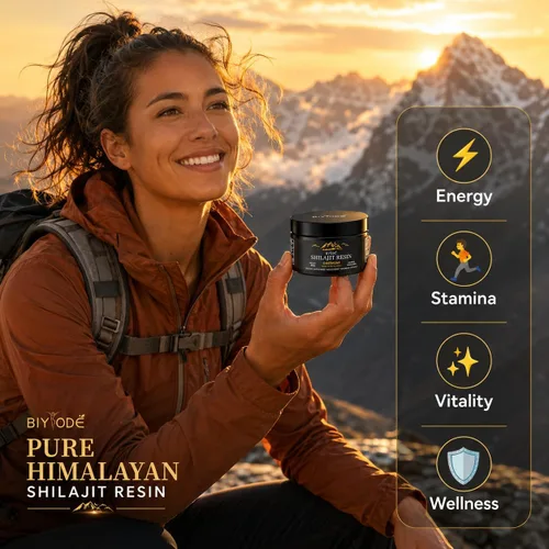 Vista 5 de Resina Shilajit pura del Himalaya de 600 mg 50 porciones con ácido fúlvico y más de 85 minerales traza suplemento energético vegano sin OMG