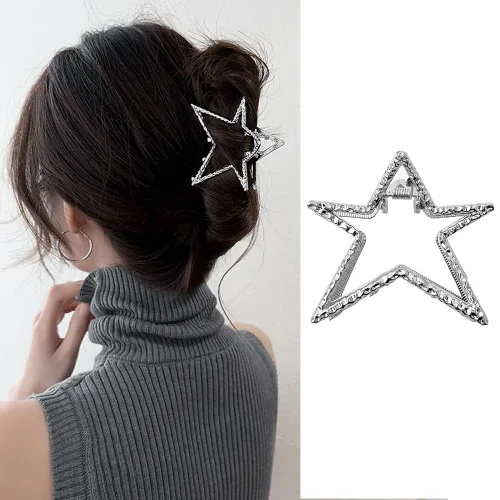 Vista 12 de Pinzas de pelo de aleación de calavera – Divertidas pinzas punk, agarre fuerte para cabello grueso y fino, accesorios de metal plateado