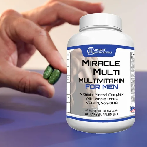Vista 9 de MiracleMulti Best Multivitamínico para hombres, suplemento vitamínico y mineral con probióticos, mezcla de enzimas superalimentarias: apoyo