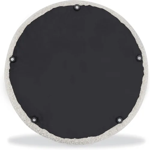 Vista 5 de Poly & BARK Otomana Basilea en Crema White Boucle