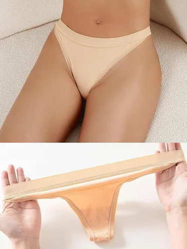 Vista 5 de Bolivelan Paquete de 6 tangas elásticas de algodón sin costuras para mujer