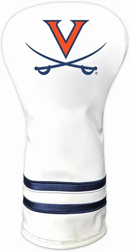 Vista 3 de Team Golf NCAA Blanco Vintage Cubierta para Cabeza de Conductor de Golf, Diseño Ajustado, Diseño Retro