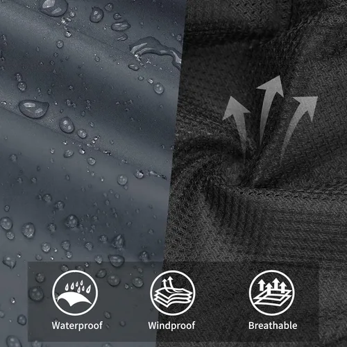 Vista 4 de Pantalones de lluvia para mujer, impermeables, ligeros, transpirables, senderismo, ciclismo, al aire libre, con bolsillo
