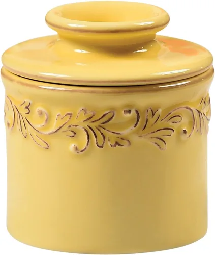 Vista 13 de Butter Bell Crock by L. Tremain Mantequera de cerámica francesa, color azul
