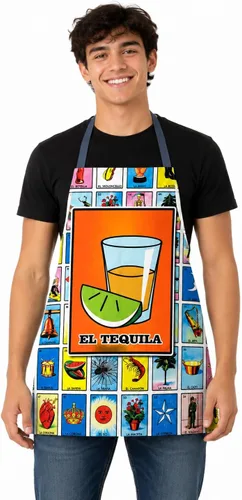 Vista 10 de Leos Imports Loteria Card - Delantal de bingo mexicano con bolsillos