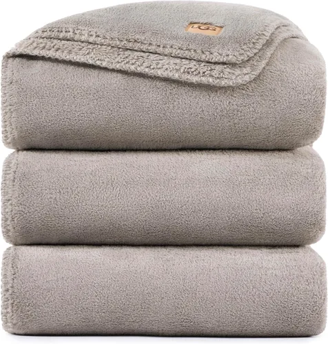Vista 10 de UGG Whitecap Queen - Manta de forro polar de felpa, 90 x 90 pulgadas, color Se adapta a camas de tamaño Queen y Matrimonial, suave forro polar