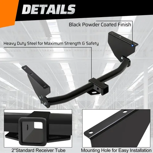 Vista 5 de KUAFU Enganche de remolque de 2 pulgadas compatible con receptor de enganche de remolque Jeep Grand Cherokee Clase 3 1999-2004