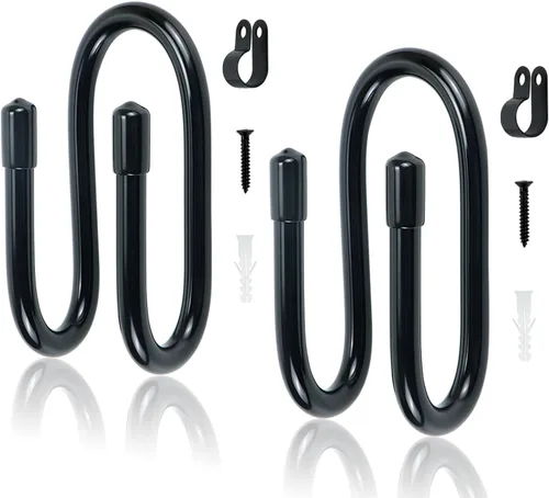 Vista 4 de Kesywale Paquete de 2 soportes para sombreros de vaquero para pared, sombreros de vaquero ajustables para montaje en pared, organizador de gorra