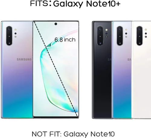 Vista 3 de ULAK Compatible con Samsung Note 10 Plus 5G, resistente a los golpes, resistente, transparente, suave, TPU funda protectora para Samsung Galaxy Note