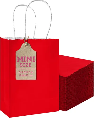 Vista 25 de qiqee Paquete de 50 bolsas de regalo de papel negro con asas a granel 13"x10.3"x4.6" bolsas de favor para fiestas de tamaño grande múltiples usos