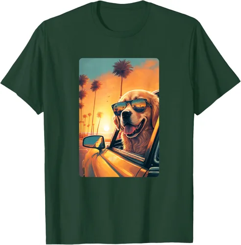 Vista 74 de Golden Retriever - Camiseta divertida de Golden Retriever con lentes, Negro