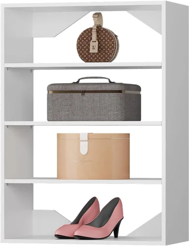 Vista 23 de Unidad Colgante Doble Mediana para Closet, Sistema Modular de Closet, Organizador de Sistema de Closet de Madera con Almacenamiento para Walk-in