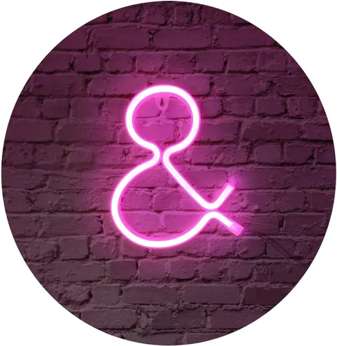 Vista 38 de Letrero de neón, letras de neón, letras del alfabeto de neón iluminadas, letras con luces LED, letras de marquesina iluminadas, batería, USB, rosa
