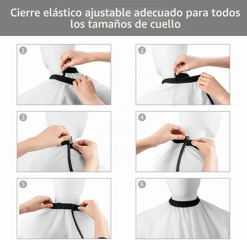 Vista 7 de Capa de peluquero personalizada, Capa de salón para corte de pelo personalizada para hombres