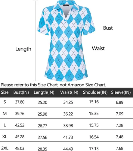 Vista 6 de Vidusou Polo de golf de manga corta para mujer, camisetas deportivas de entrenamiento
