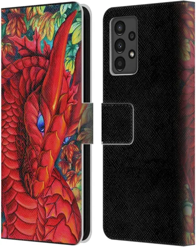Vista 286 de Head Case Designs Officially Licensed Carla Morrow Galactic Entrancement Dragons Leather Wallet Case Compatible with Samsung Galaxy A07 4G