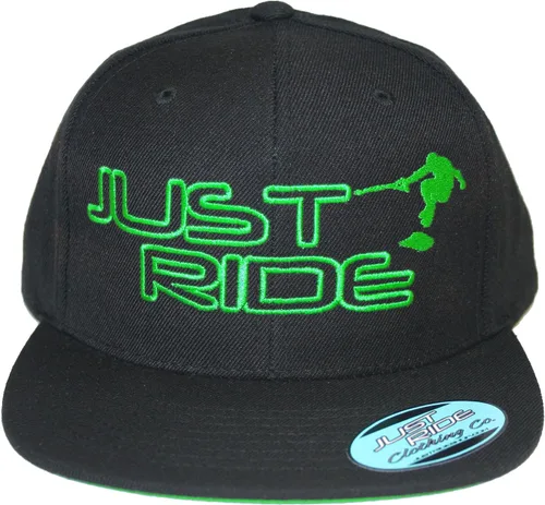 Vista 6 de Just Ride Wake Skate Wakeboard Sombrero plano Bill Snapback Azul