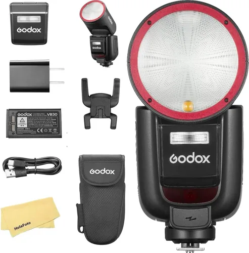 Vista 11 de Godox V1 Pro C V1Pro-C versión USA Flash de cámara compatible con cámara Canon Flash Speedlite, 76Ws 2.4G TTL 1/8000 HSS, 500 flash de potencia