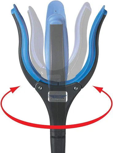Vista 3 de Ettore Grip'n Grab: Herramienta de Alcance Multipropósito con Cabeza de Agarre Giratoria de Goma, Azul