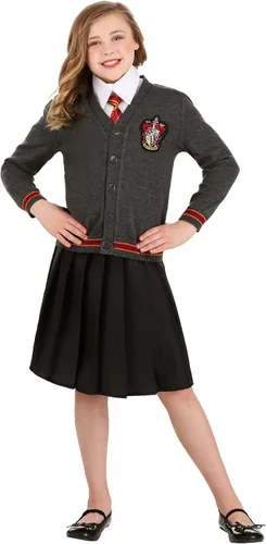 Vista 8 de Disfraz de Hermione Granger de Harry Potter de lujo para niños, bata de Hermione Gryffindor, bata de mago con capucha