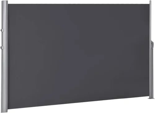 Vista 3 de Tangkula Toldo retráctil plegable para patio al aire libre, impermeable, divisor de privacidad (118.5 x 63 pulgadas, gris)