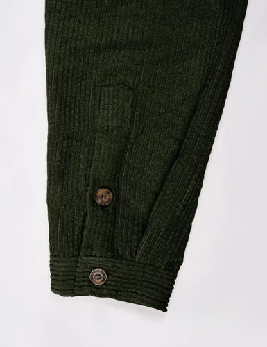 Vista 5 de Lentta Camisas de pana para hombre con cuello de solapa y botones
