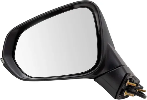 Vista 158 de TRQ Espejo plegable con calefacción eléctrica del lado del conductor con indicador de punto ciego pintura a juego negro liso compatible con Kia