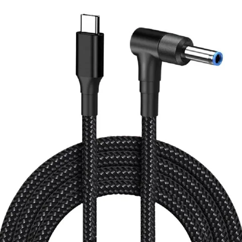 Vista 4 de Adaptador de cable de carga USB C a punta azul inteligente para Hp Tipo-C a 0.177 in Convertidor de conector de ángulo de punta inteligente para Hp