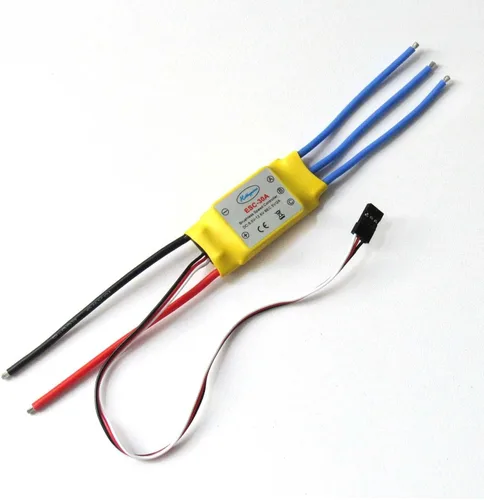 Vista 6 de Controlador de velocidad sin escobillas 30a ESC para avión de helicóptero multicoptero X525