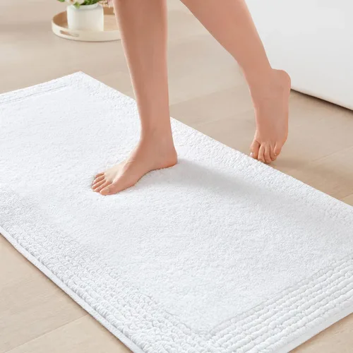 Vista 44 de Madison Park Splendor - Alfombra de baño reversible 100% algodón con mechones - 3000 GSM calidad hotelera lujosa felpa de pelo medio alfombrilla