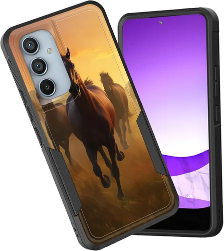 Vista 49 de Funda protectora para Galaxy A13 5G, doble capa híbrida resistente a prueba de golpes, policarbonato duro, silicona suave, TPU, funda protectora