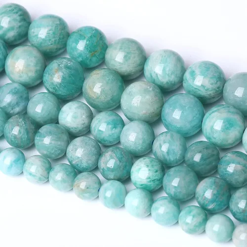 Vista 70 de 4MM 88 piezas de cuentas sueltas de piedra natural verde turquesa africana para hacer pulseras y collares de bricolaje