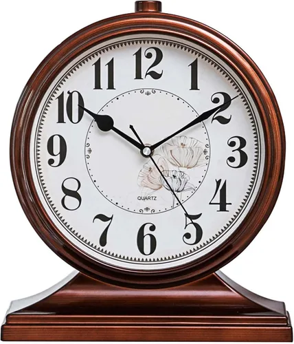 Vista 9 de Reloj de escritorio para decoración de mesa de repisa, silencioso funciona con pilas para chimenea de 12 pulgadas