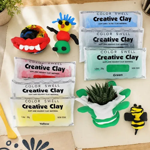 Vista 5 de Color Swell Creative Clay Paquete a granel, 80 paquetes de 1 oz