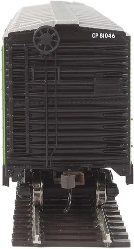 Vista 3 de Walthers Trainline Boxcar con puerta enchufable de 50 pies con ruedas metálicas listo para funcionar en el Pacífico canadiense