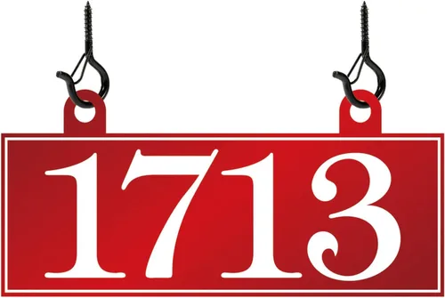 Vista 18 de Placa de dirección colgante – Placa de número de casa personalizada, letrero de dirección, números de casa para exteriores de casa, apartamento