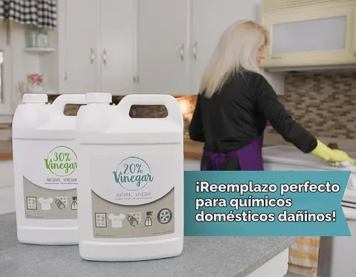 Vista 4 de Vinagre concentrado de grado profesional al 20 % Diluye a 4 galones de vinagre de limpieza multiusos 4 veces vinagre de potencia Cientos
