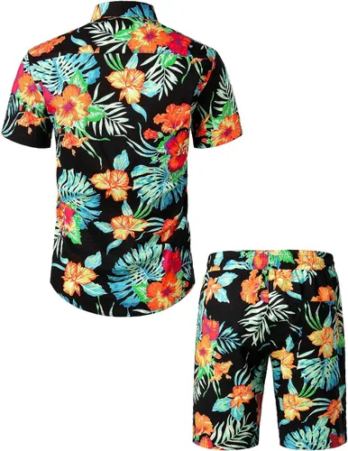 Vista 2 de Jogal - Camisa hawaiana de manga corta con botones para hombre