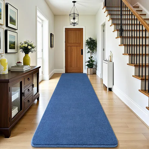 Vista 52 de Amearea Alfombra moderna lavable de 2 x 4 pies, color negro, alfombra de área pequeña para dormitorio, sala de estar, alfombra de espuma